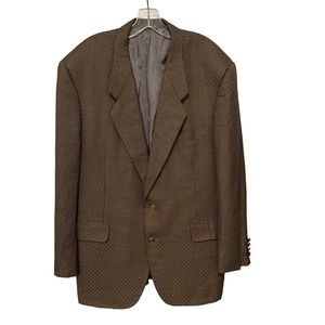 Vintage 1999‎ Filo A'Mano By Tom James Custom Suit Coat Basket Weave Design
